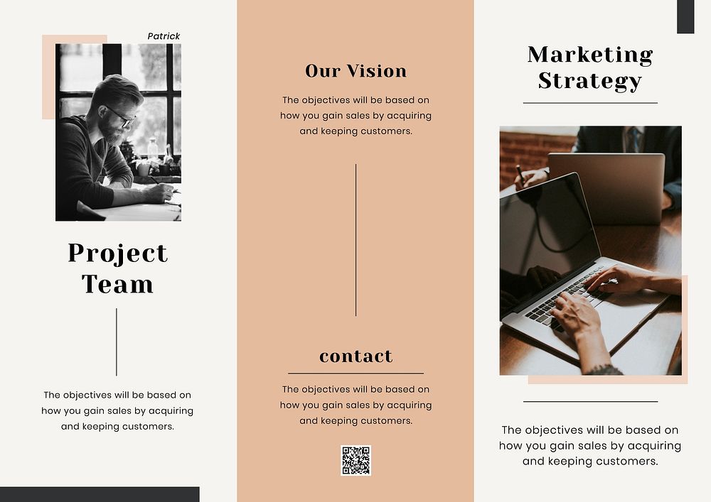 Business brochure editable template, corporate design