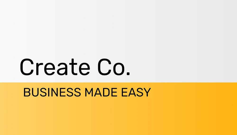 Modern yellow business card template, editable design