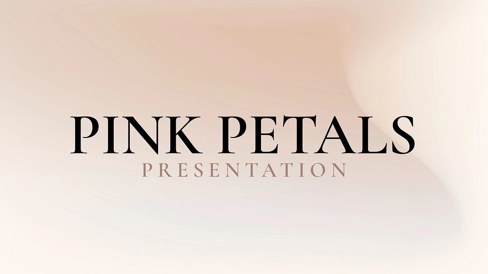 Aesthetic peach PowerPoint presentation template