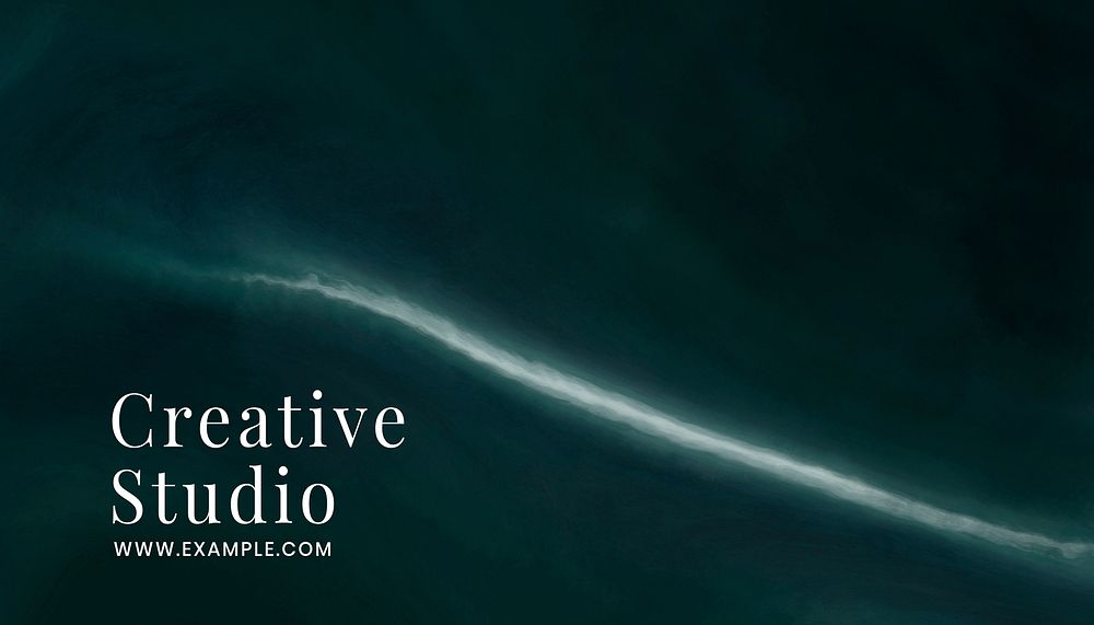 Creative studio business card template, dark aesthetic branding with editable text