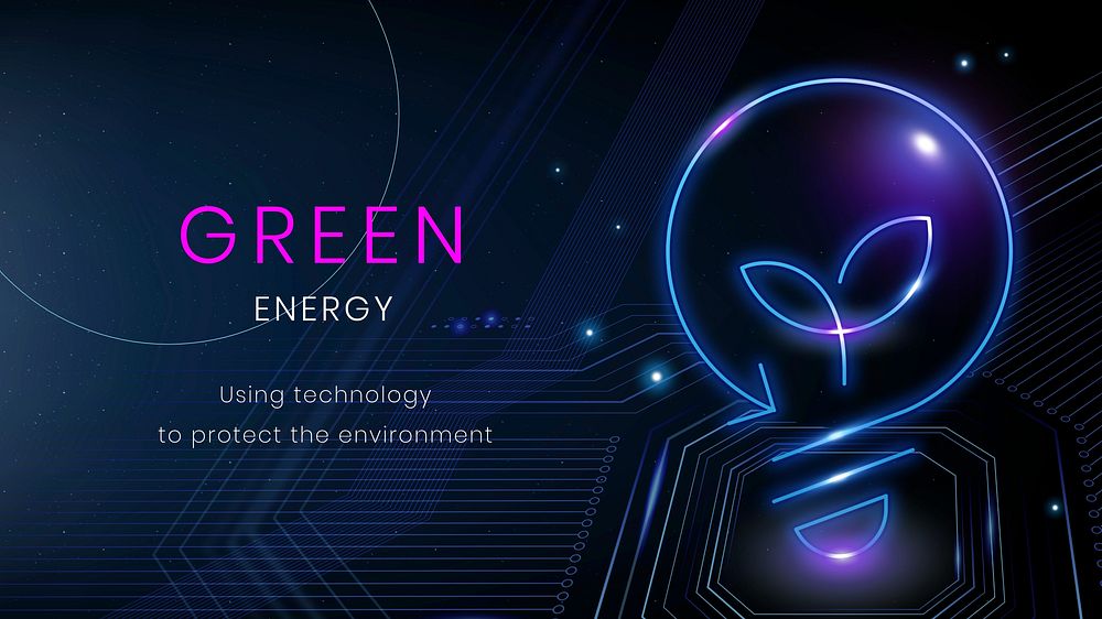 Green technology blog banner template  environment design