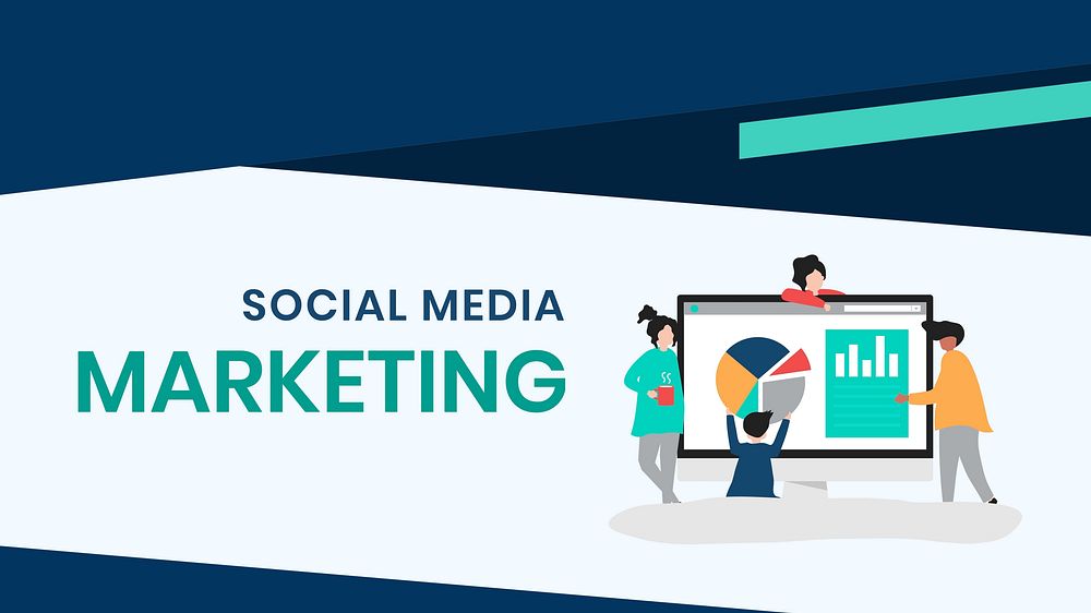 Customizable social media marketing presentation cover