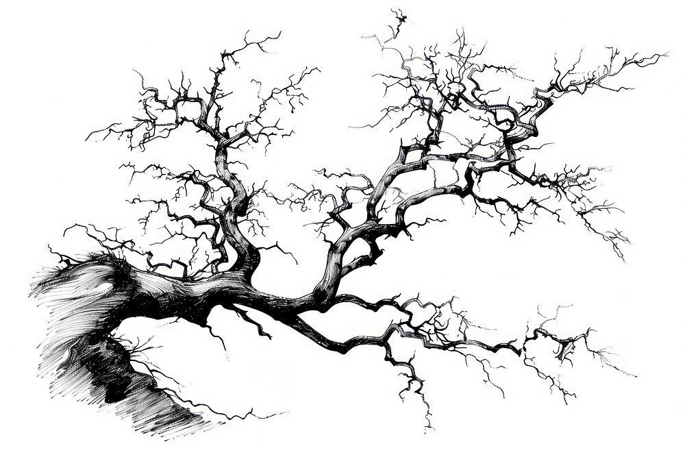 Dying tree drawing illustrated sketch. | Free Photo Illustration - rawpixel
