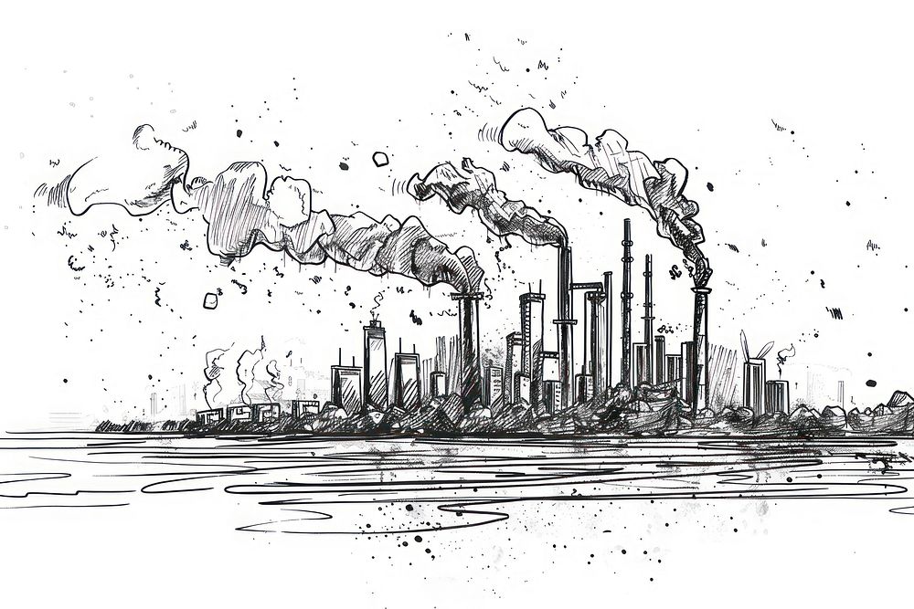 No pollution drawing architecture illustrated. | Free Photo ...