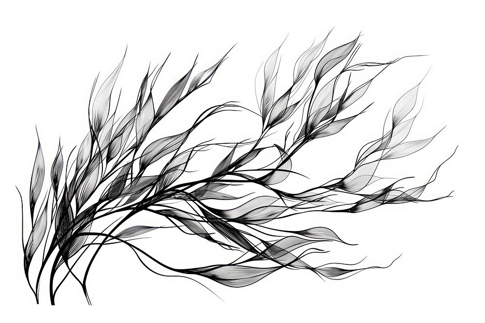 Seaweed drawing illustrated graphics.