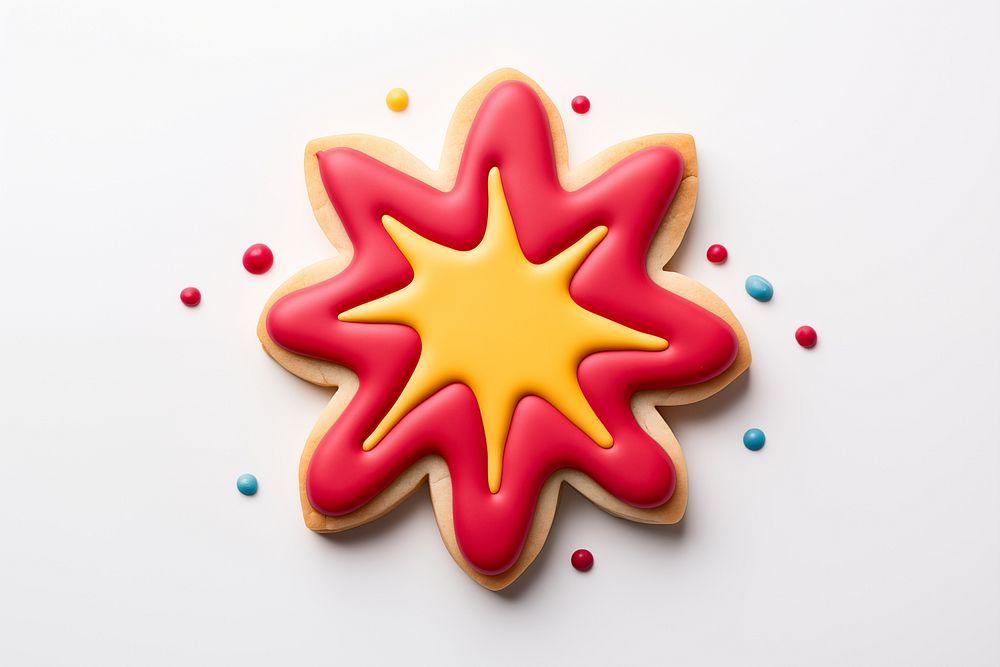 Star burst icon, cookie art illustration
