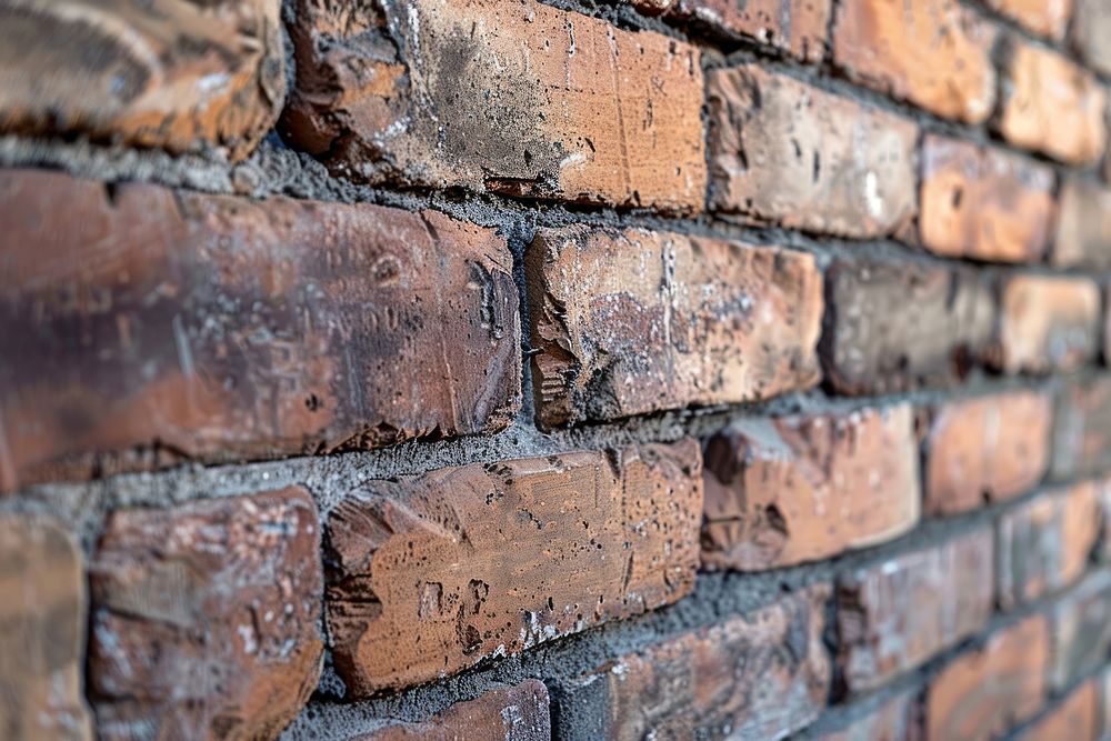 Brick wall texture weaponry termite damage mortar shell.