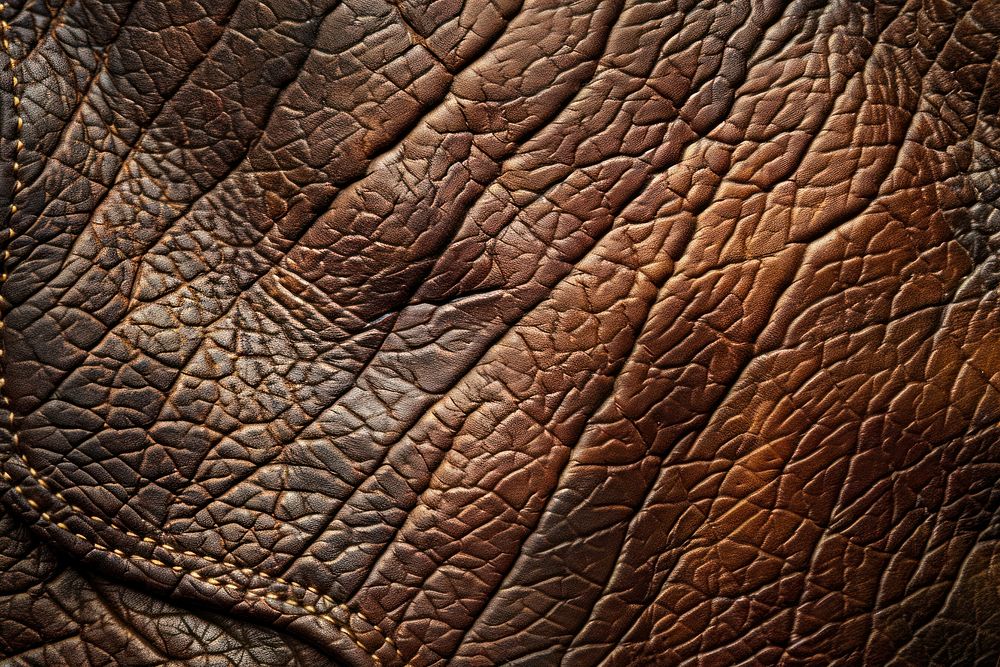 Leather texture clothing elephant wildlife.
