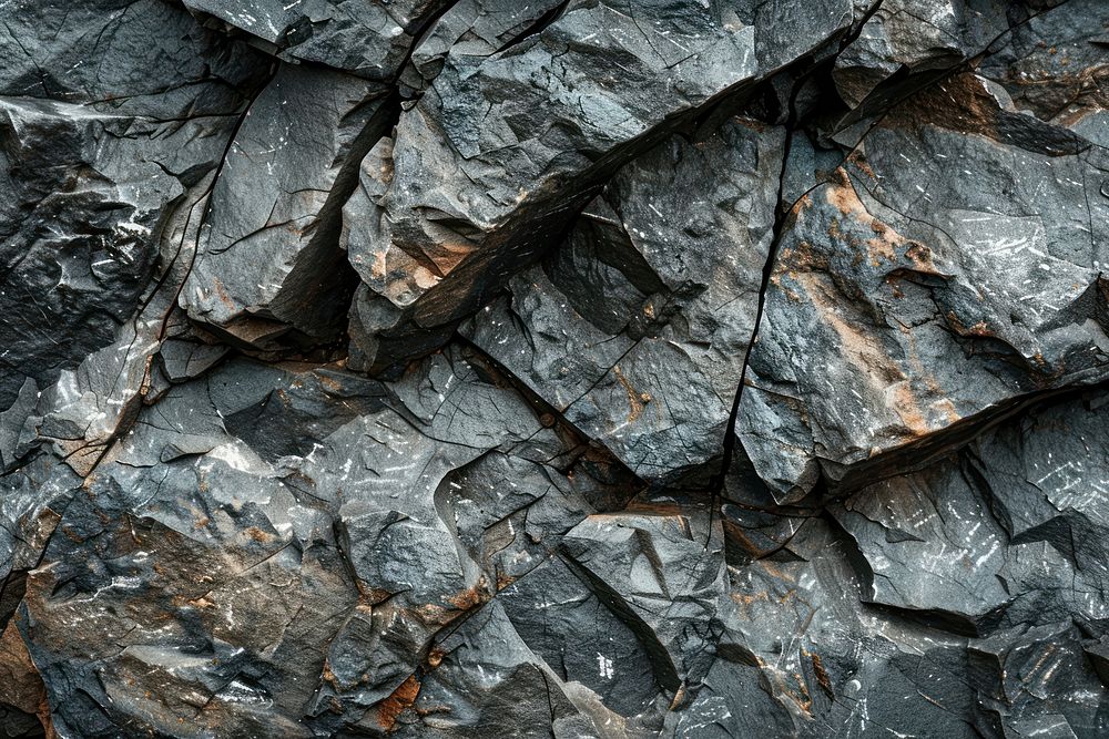 Rock texture anthracite outdoors nature.
