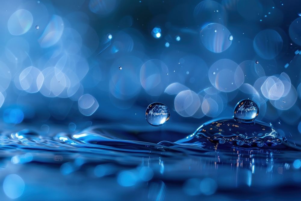 Water drop texture droplet blue.