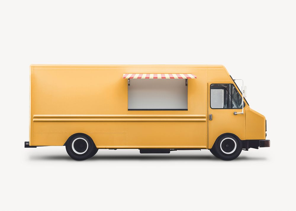 Food truck mockup, small business psd