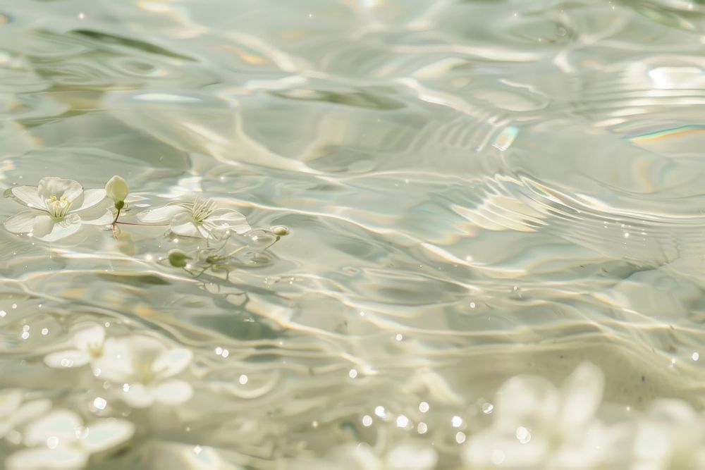 Light beige water flower ripple outdoors.