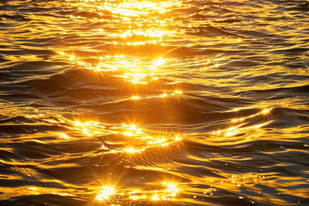 Water surface at sunset light sea sunlight.