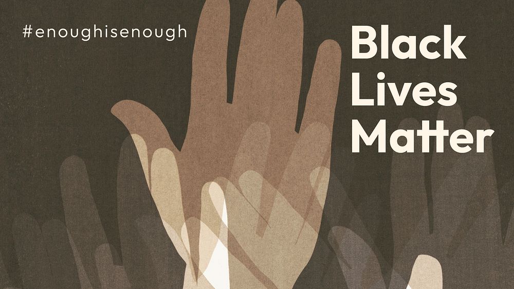 Black lives matter blog banner template