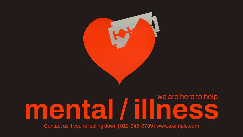 Mental health blog banner template