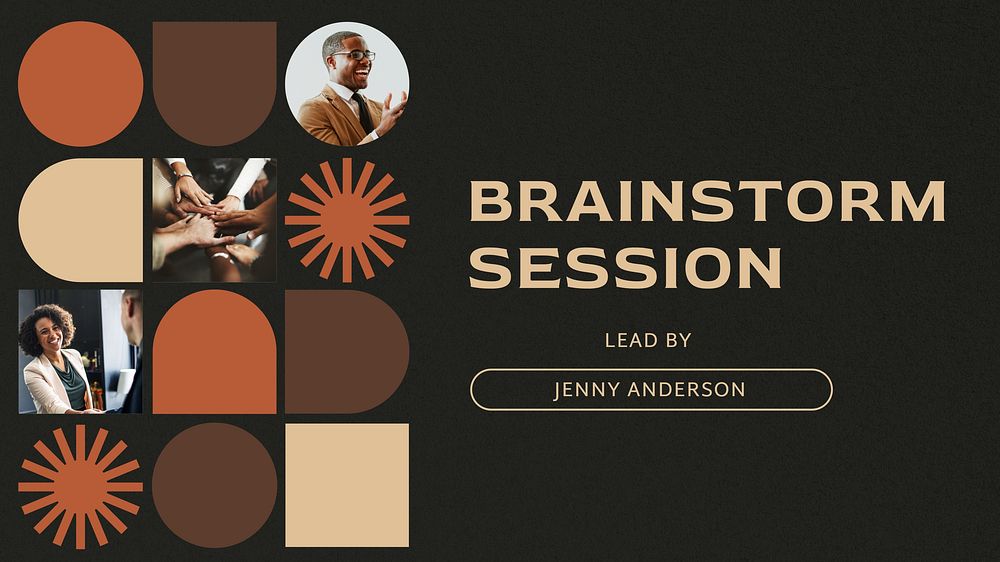 Brown brainstorm session presentation template
