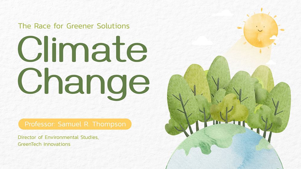Climate change presentation template