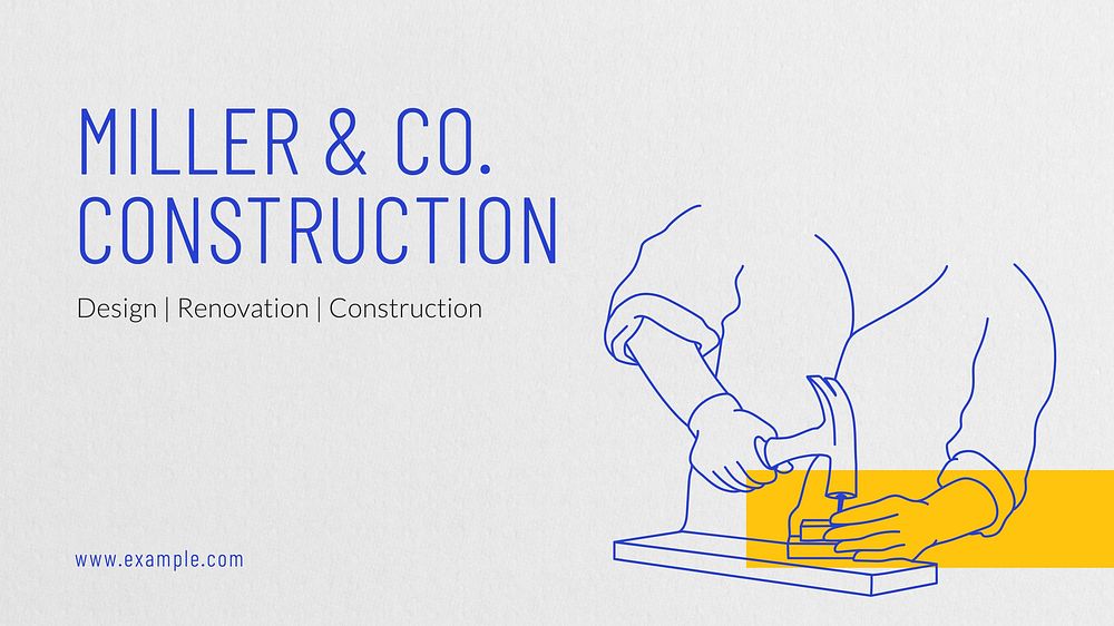 Construction company presentation template  design