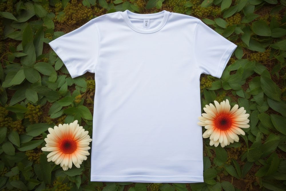Tshirt mockup daisy asteraceae clothing.