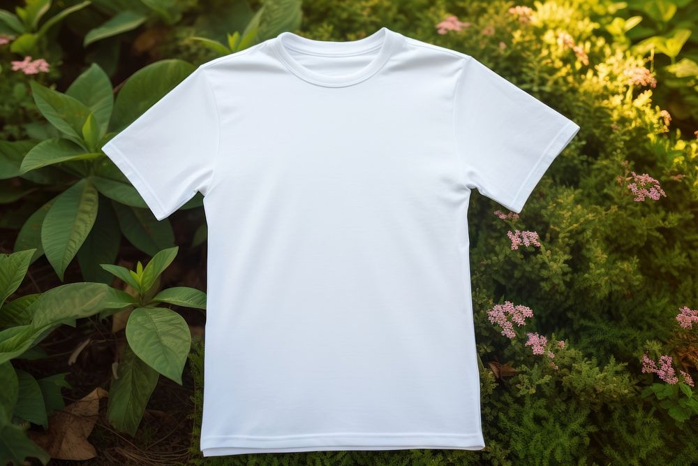 Blank white tshirt mockup clothing apparel t-shirt.