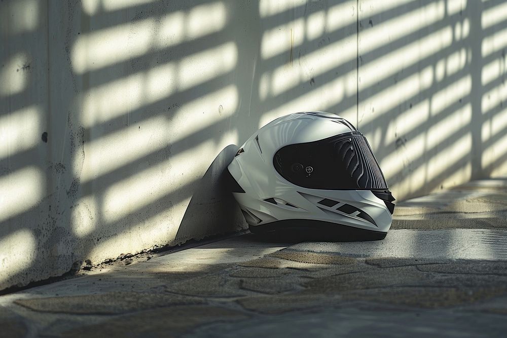 Motorcycle helmat mockup helmet crash helmet.