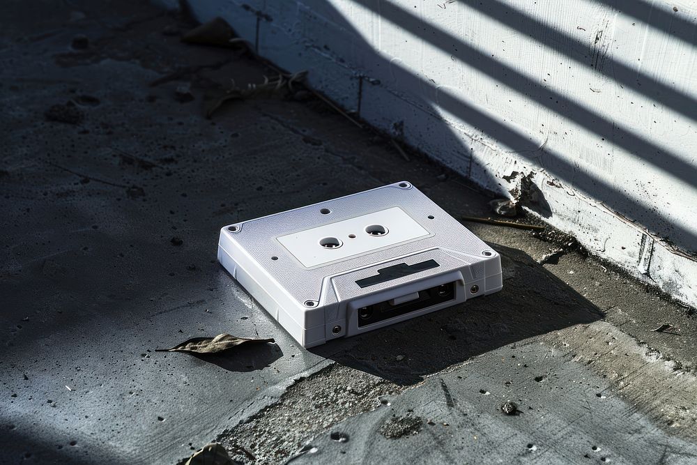 Cassette tape mockup electronics cassette player.
