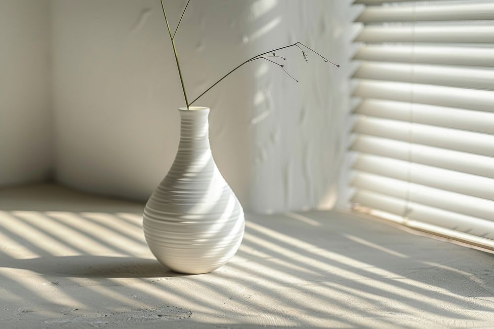 Vase mockup window windowsill pottery.
