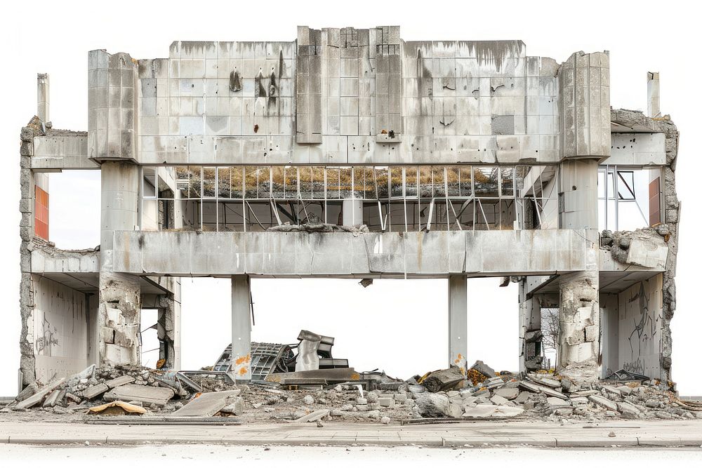 Airport destroyed building demolition. | Free Photo - rawpixel