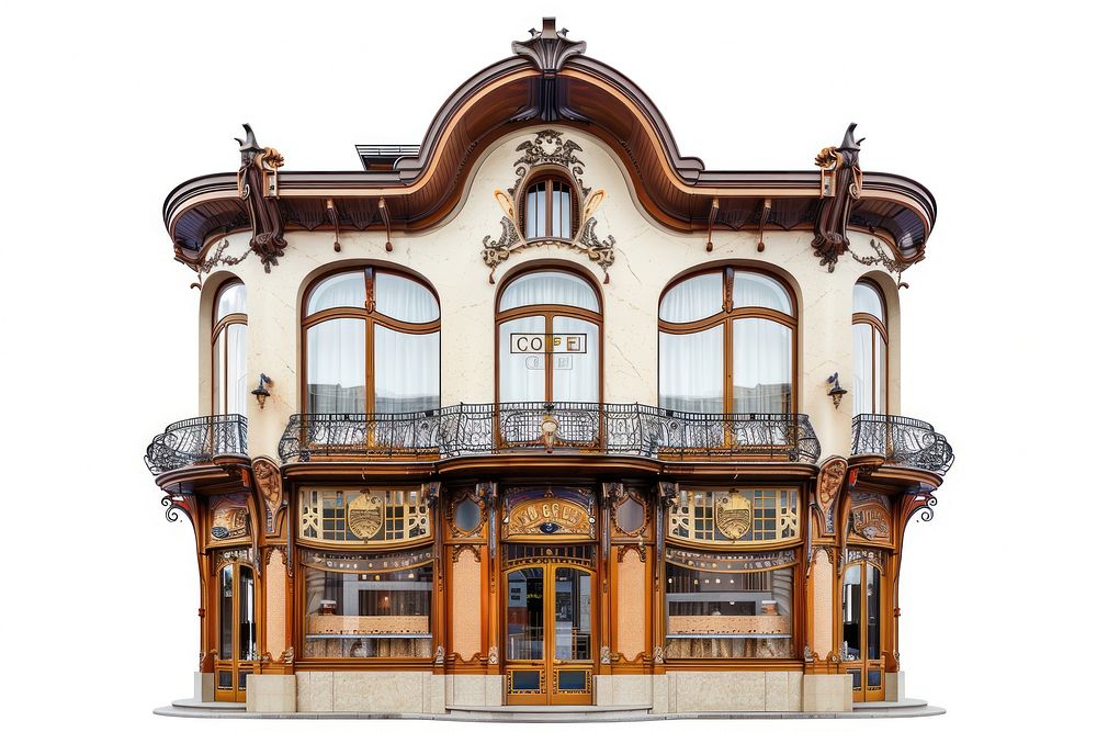 Art nouveau coffee shop architecture | Premium Photo - rawpixel