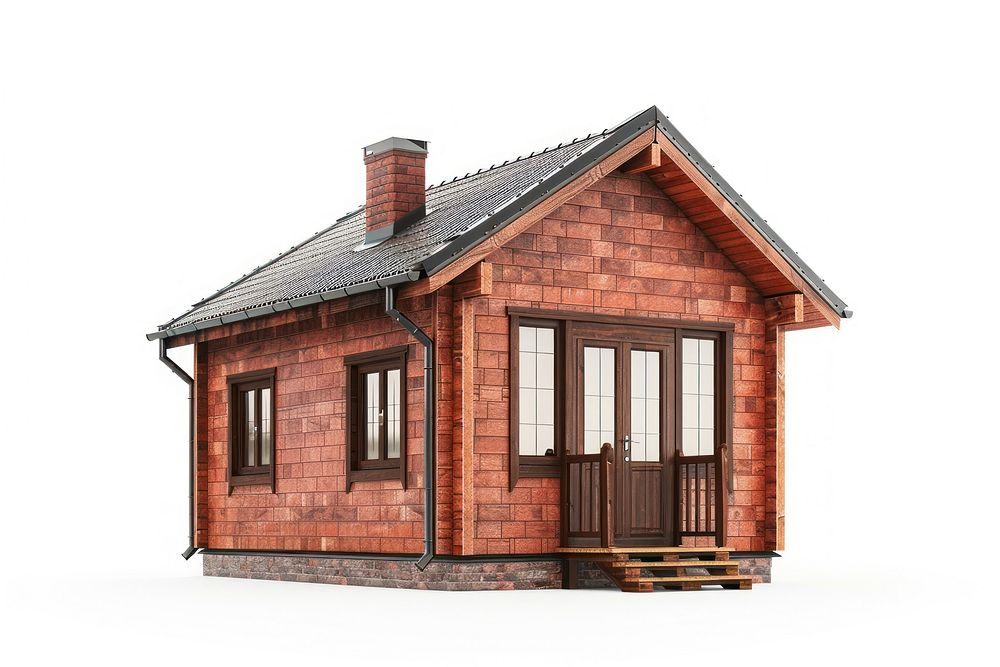 Brick cabin architecture building countryside.