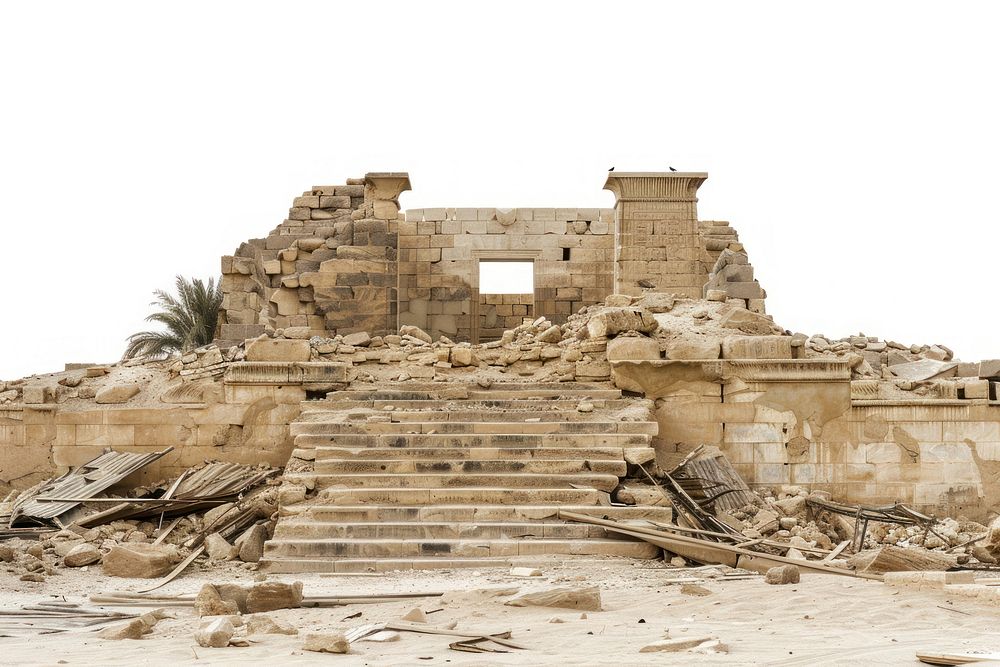 Pyramid destroyed building architecture ruins. | Free Photo - rawpixel