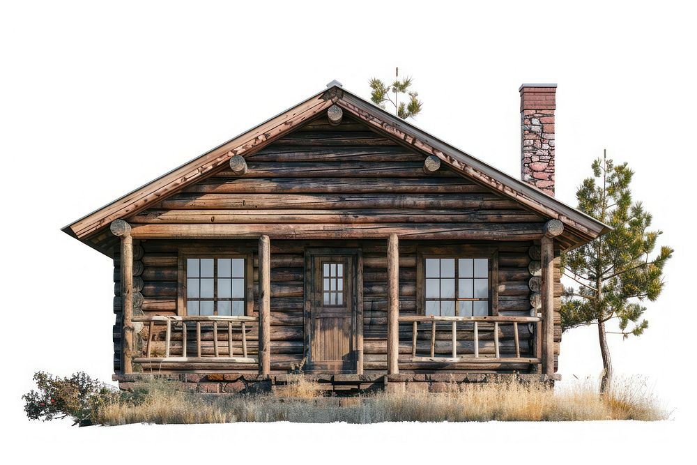 Retro cabin architecture building housing.