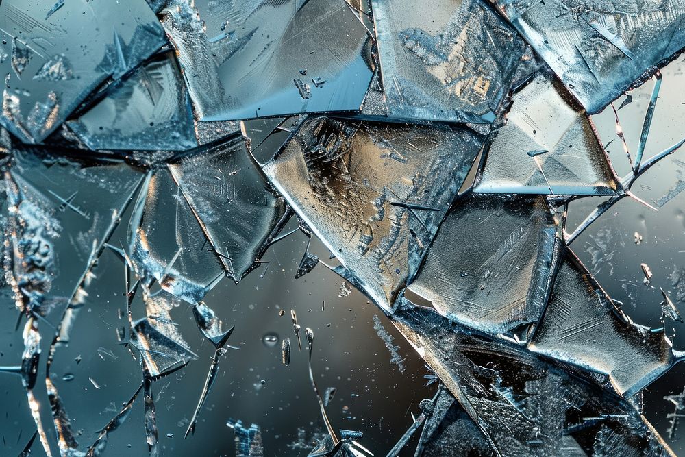 Crystal wall texture aluminium ice.