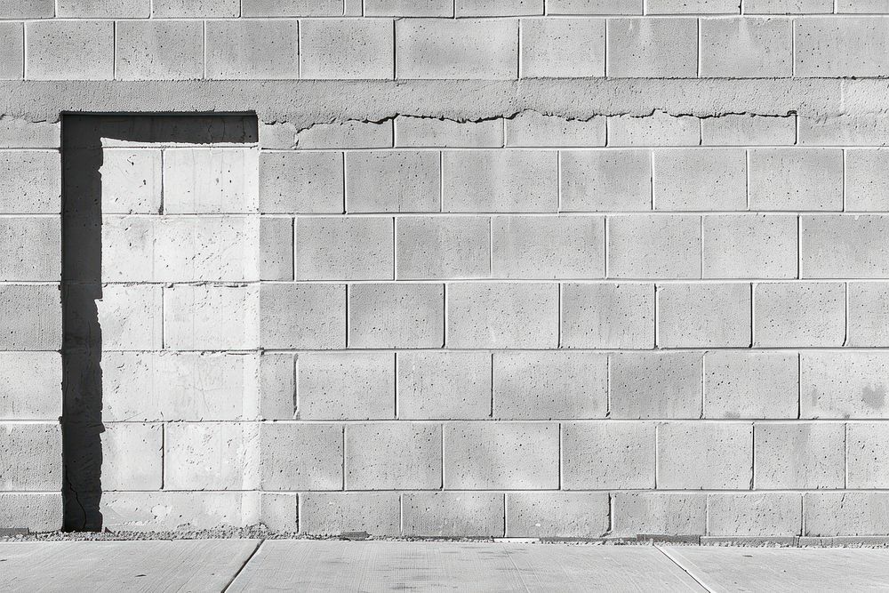Grey brick wall architecture construction building.