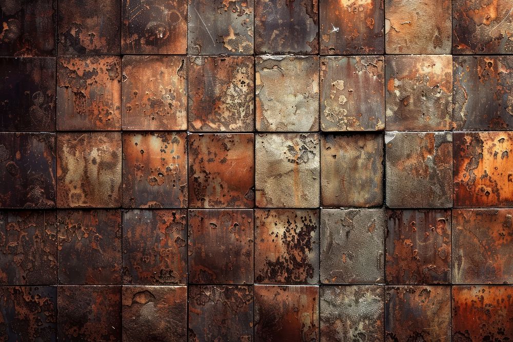 Rusty block wall corrosion gate.