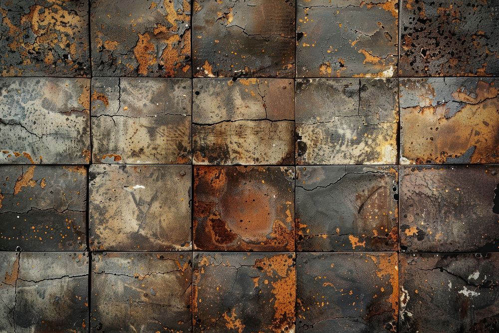 Rusty block wall corrosion.