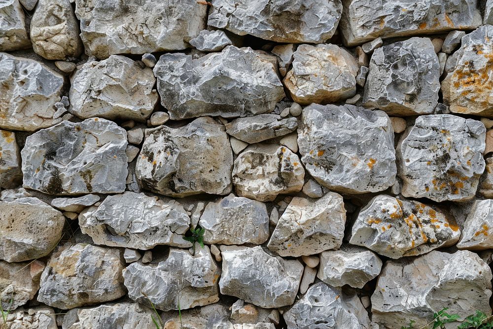 Rock retaining wall architecture limestone building.