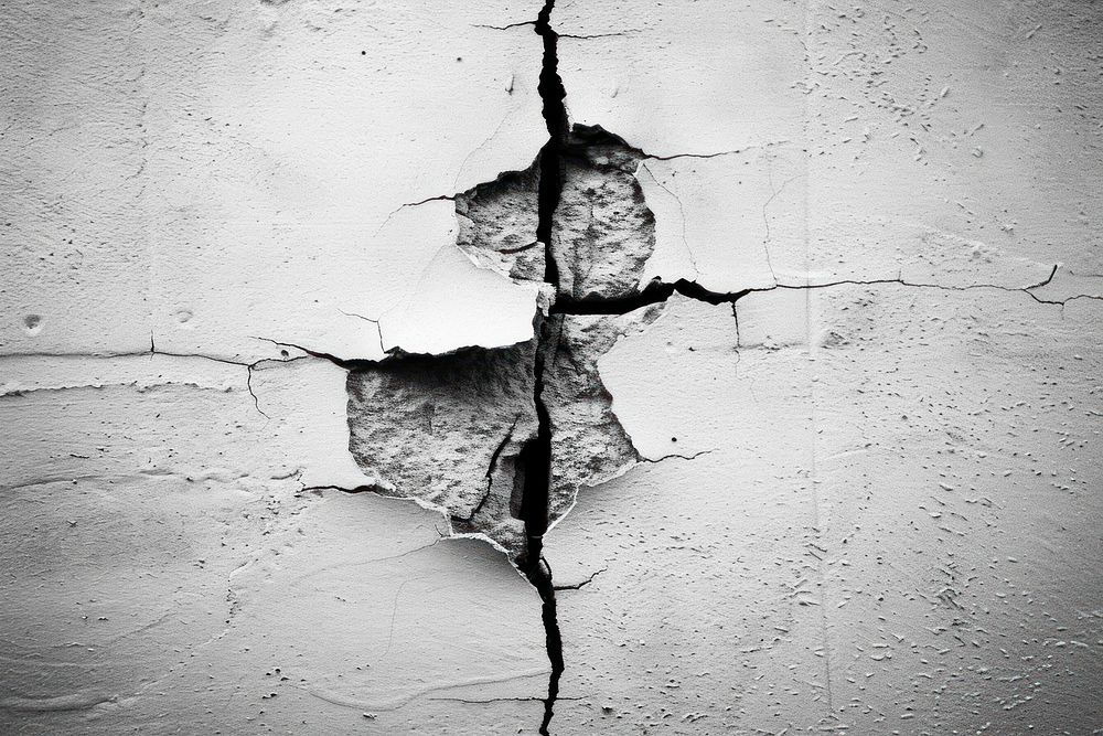 Texture wall crack architecture building hole.