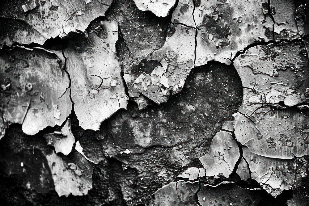 Texture wall crack plant soil rock.