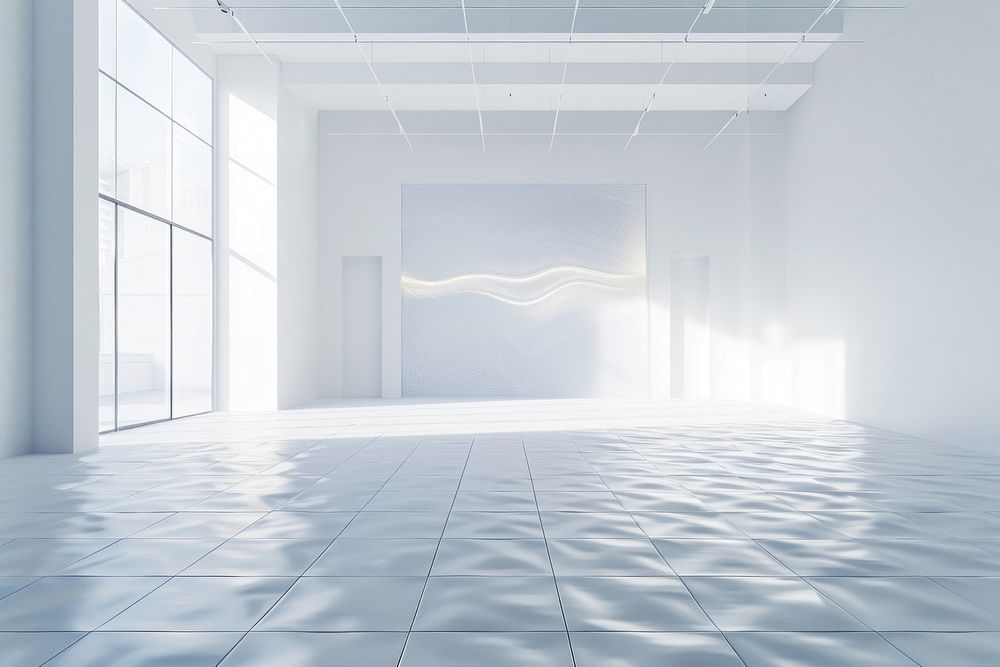 Wave texture wall flooring indoors.