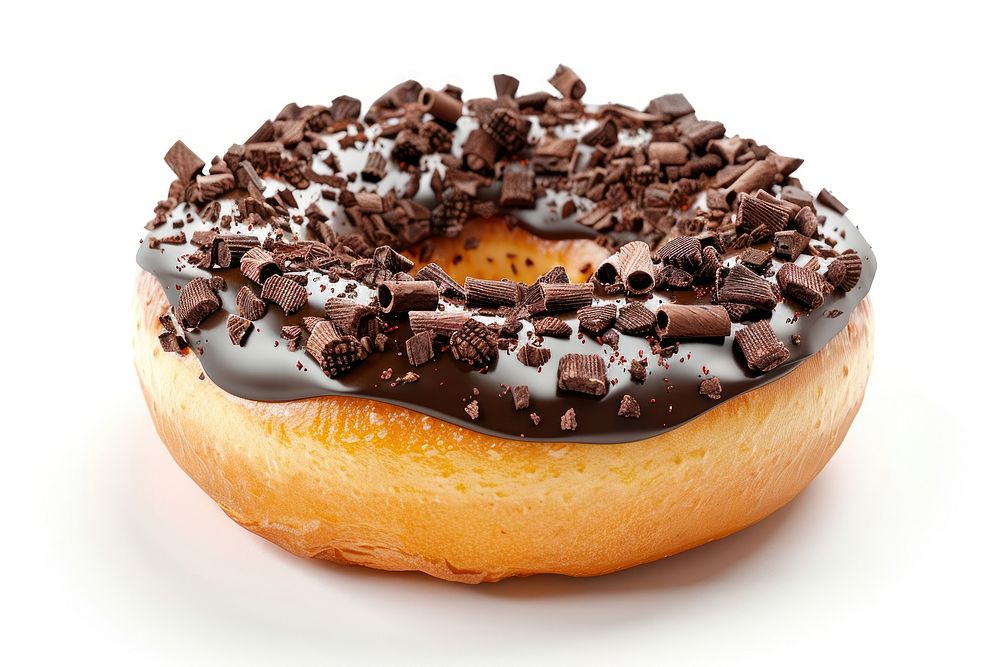 Donut with chocolate confectionery dessert sweets.