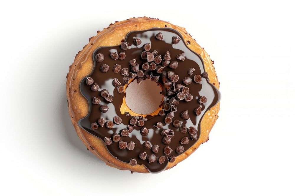 Donut with chocolate confectionery sweets bread.
