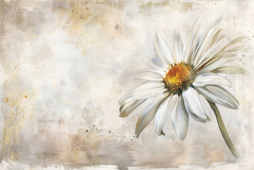 Daisy painting asteraceae blossom.