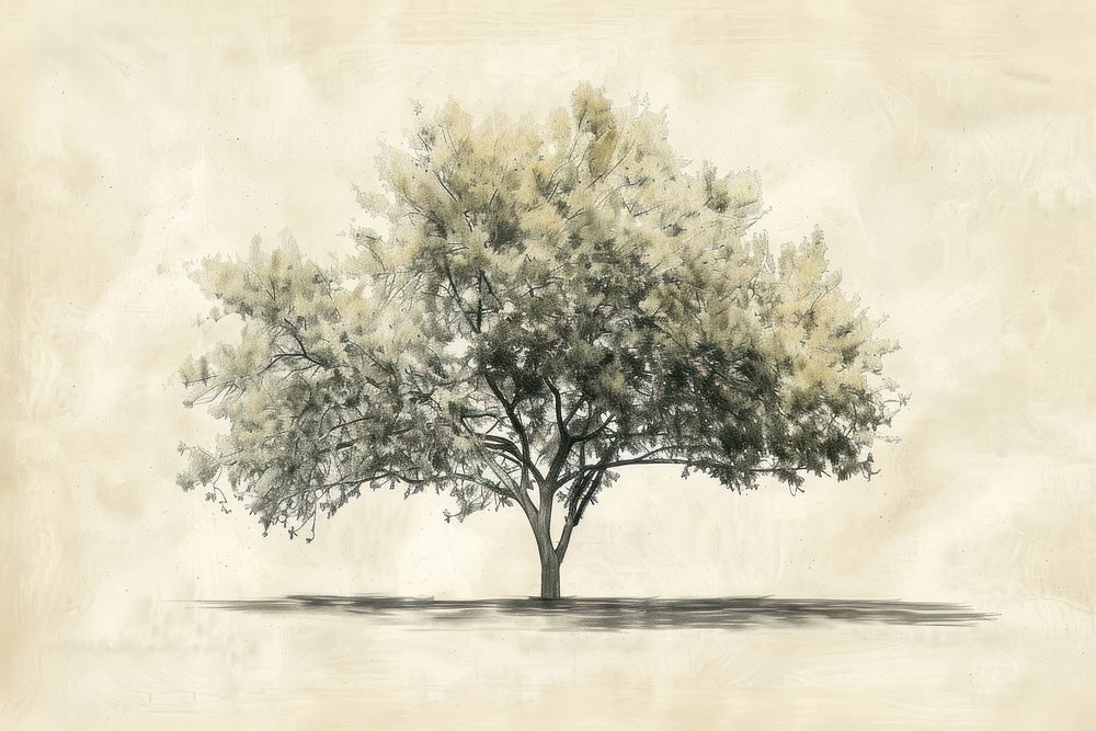 Tree painting drawing illustrated.