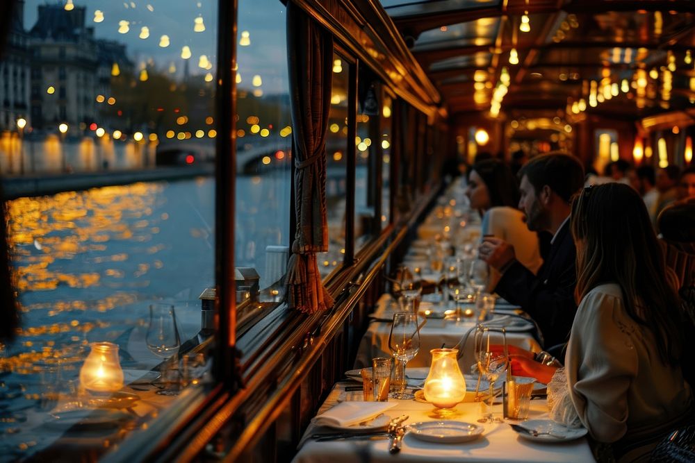 Couples enjoying a romantic dinner architecture accessories restaurant.