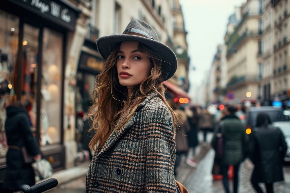 Elegance of Parisian fashion street photo transportation.