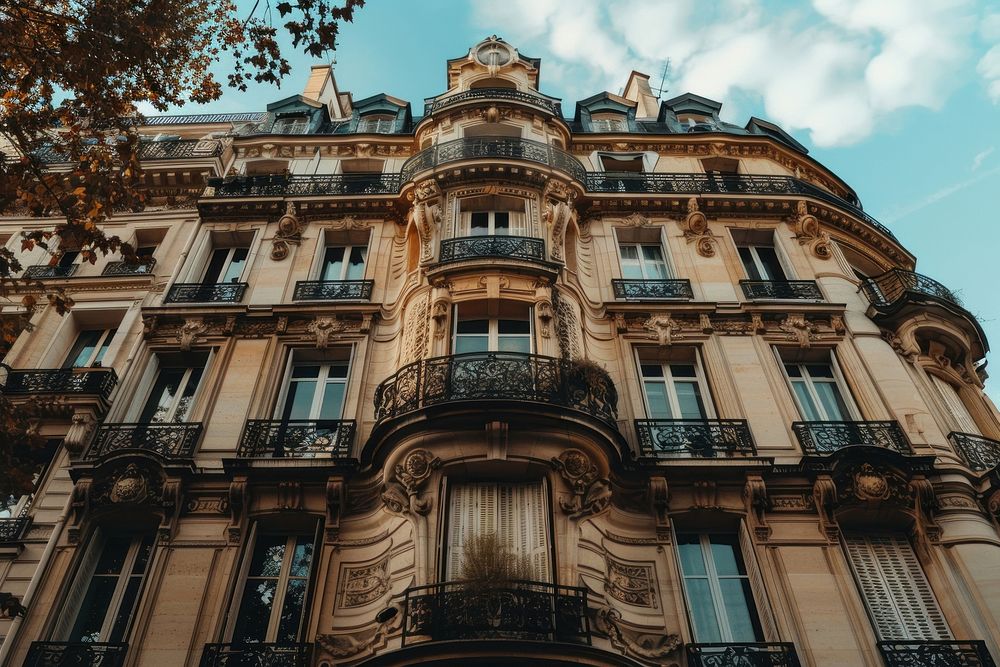 Building and street in Paris architecture window urban.