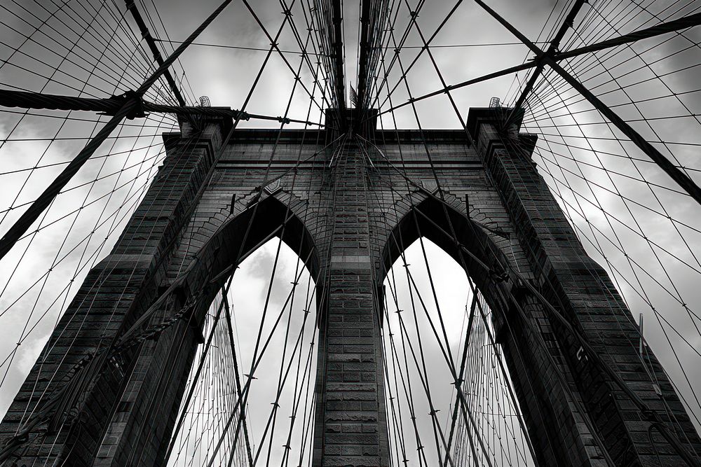 Brooklyn bridge at dusk brooklyn bridge landmark.