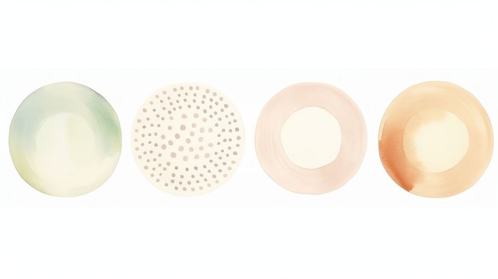 Circles as divider watercolor porcelain bathroom pottery.