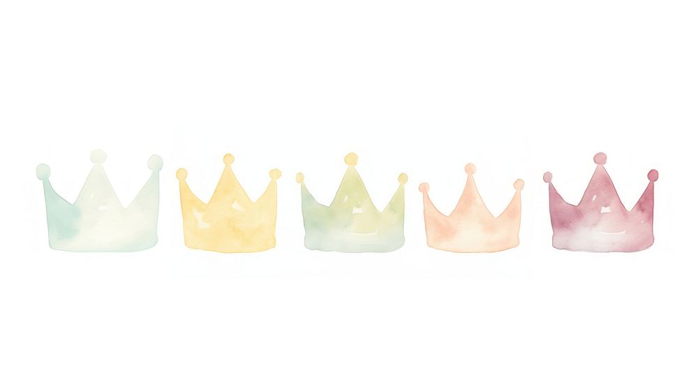 Crowns as divider watercolor accessories accessory jewelry.